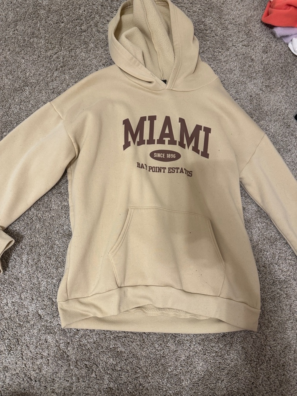 Miami Bay Point Estates Beige Hoodie